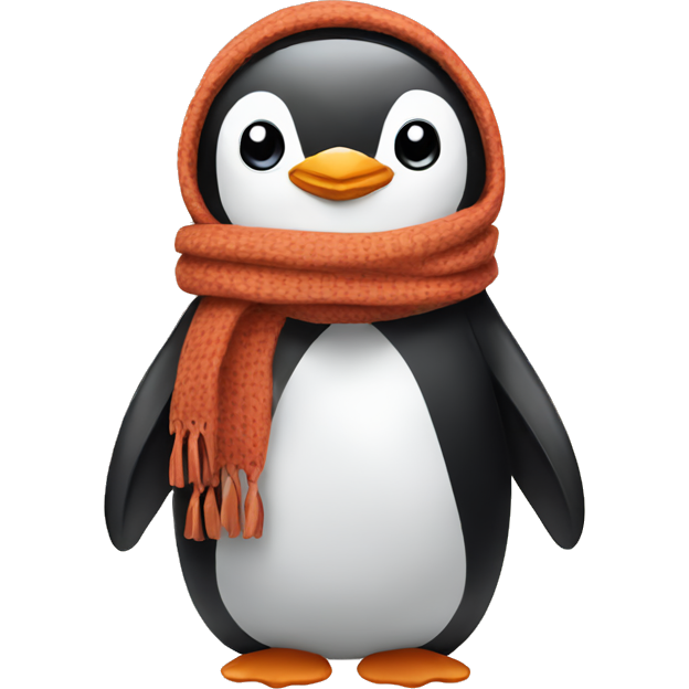 Penguin with a scarf