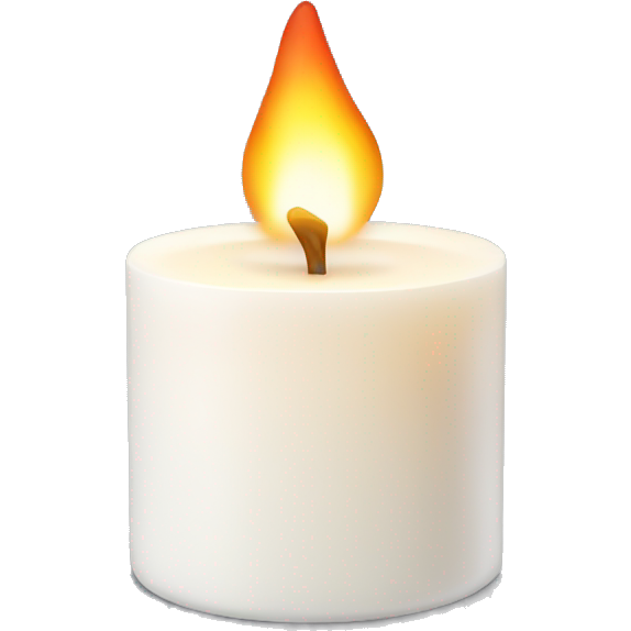 Candle with white label