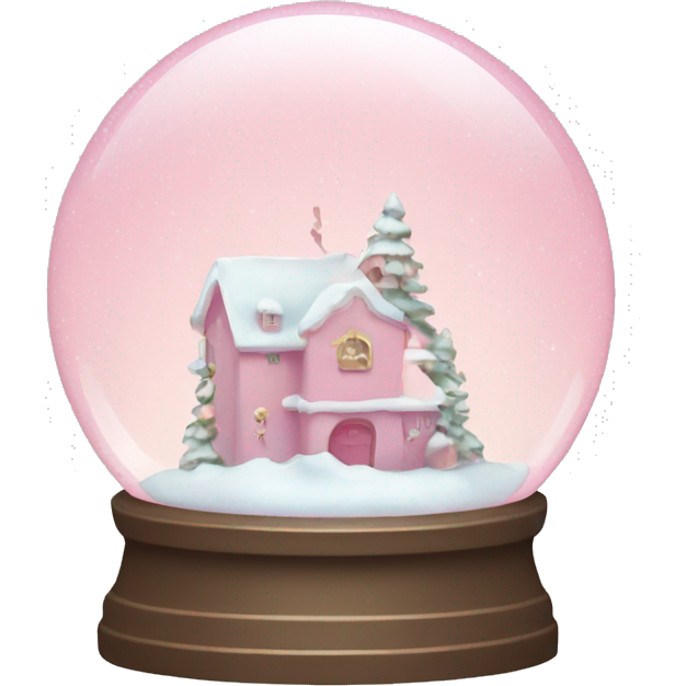 Pastel pink snow globe