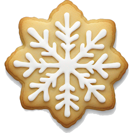 Sugar cookie with snowflake