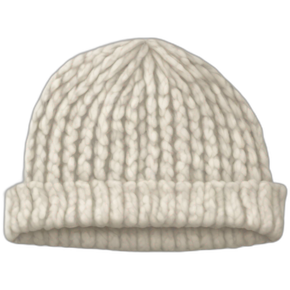 White knitted wool cap piece of clothing