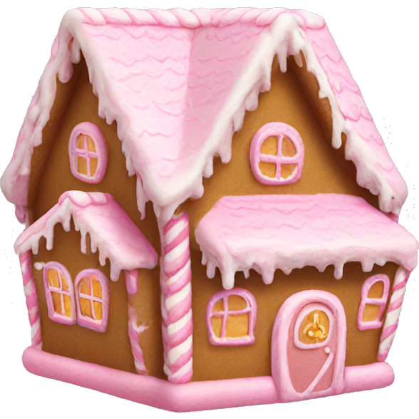 Light pink gingerbread house