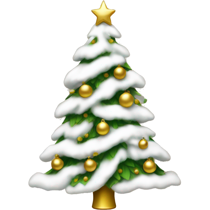 Christmas tree with white and gold decorations