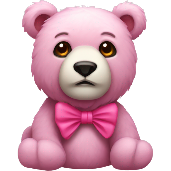 Oso con lazo rosa