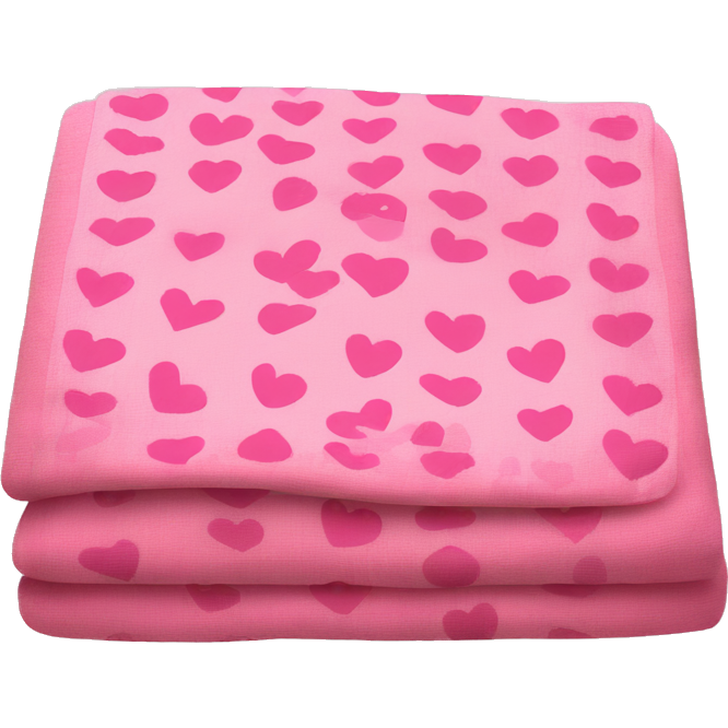 Pink blanket with hearts