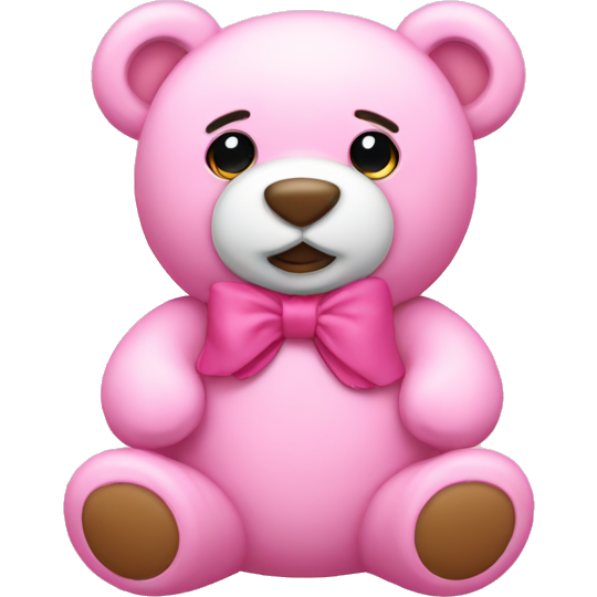 Rosa Teddy mit Schleife
