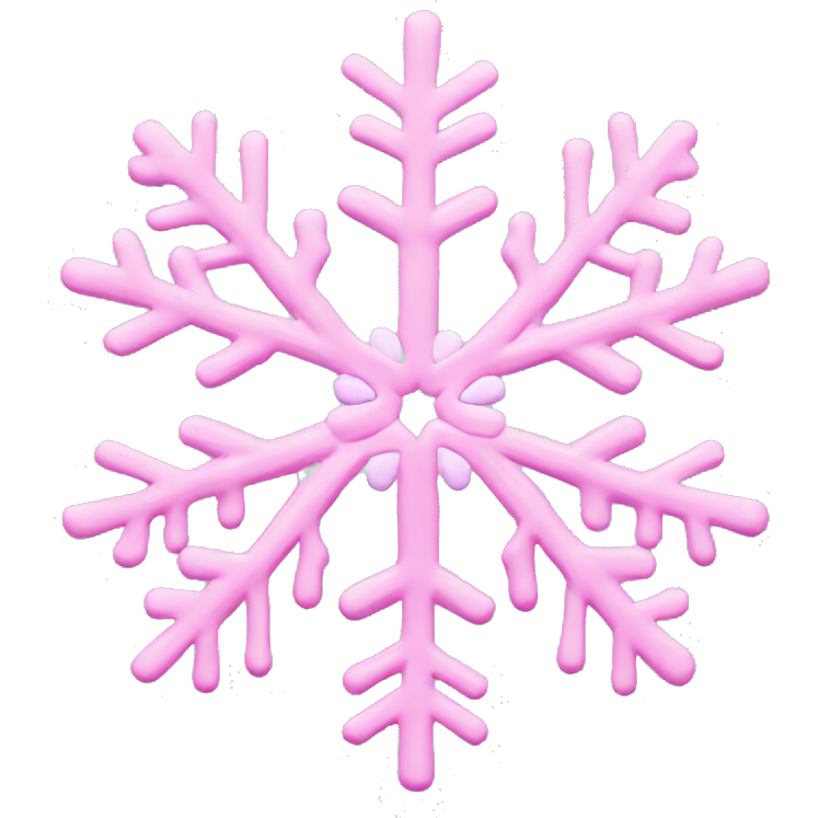 Pastel pink snowflake