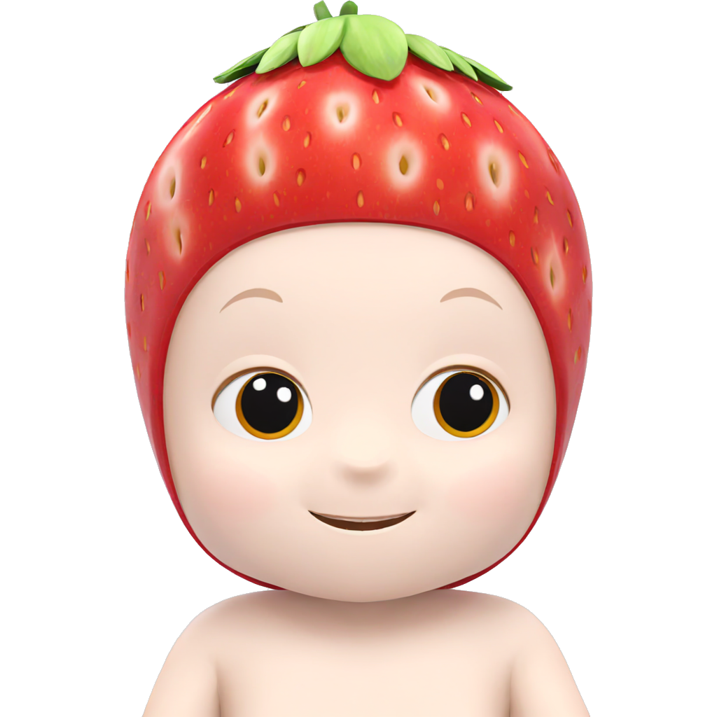 Smiling girl with strawberries