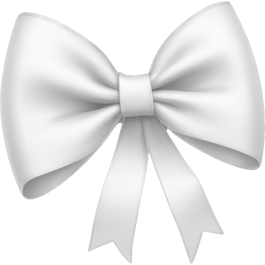 White aesthetic bow