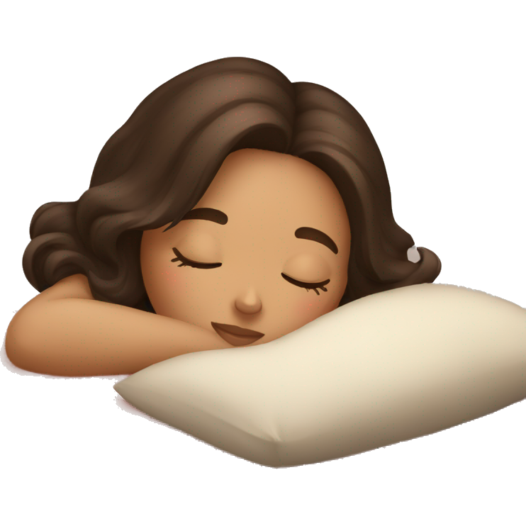 Brunette girl sleeping