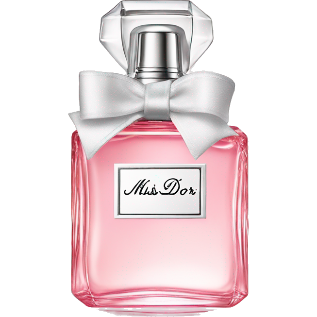 Light pink Miss Dior perfume with bow
