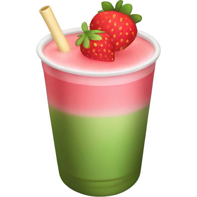 Strawberry matcha drink