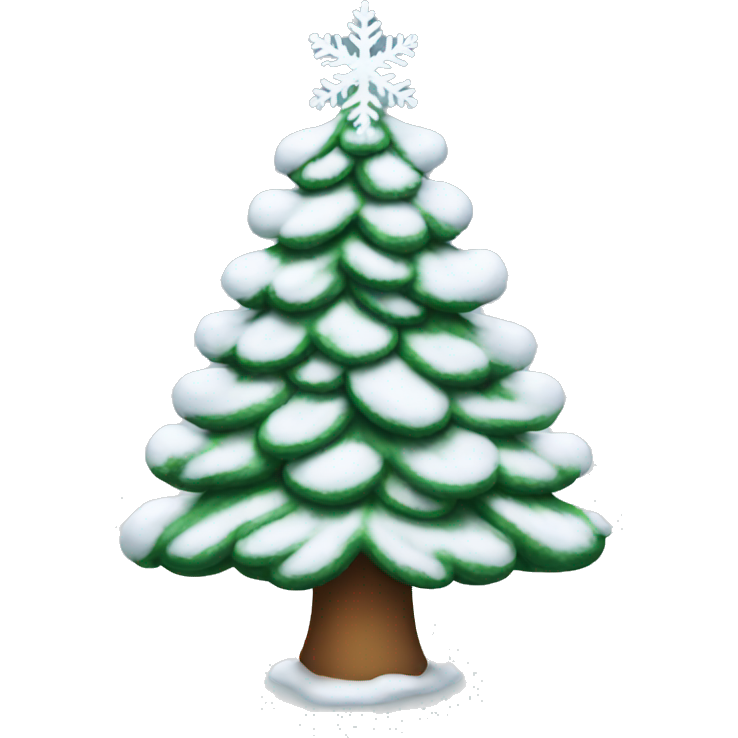 Christmas tree with snow