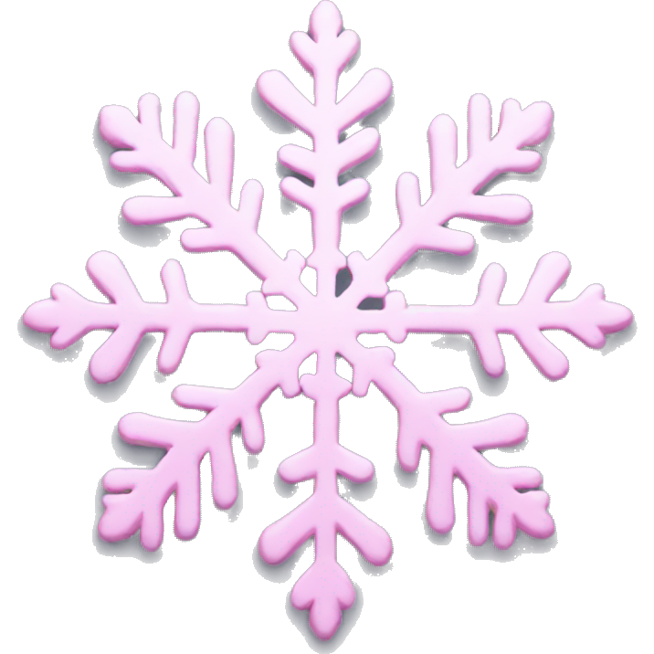 Pastel pink snowflake