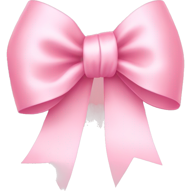 Light pink ribbon bow