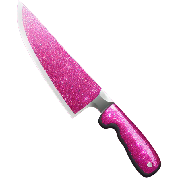 Pink glitter knife