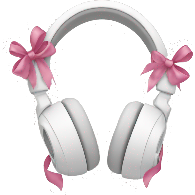 White headphone with bows
