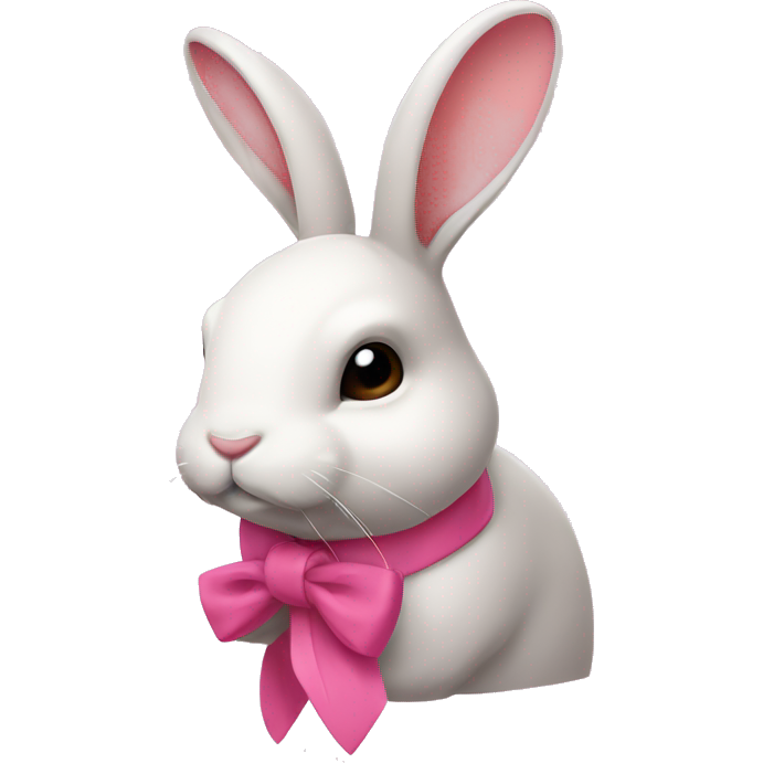 Conejo con lazo rosa