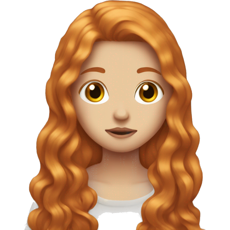 Aesthetic Ginger girl straight thick hair drinking