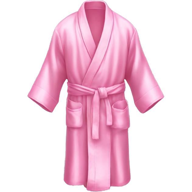 Baby pink silk robe