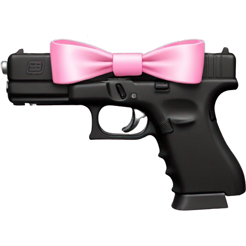 Black glock with baby pink bow