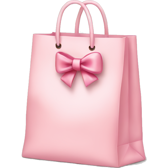 Light pink shopping bag with bow