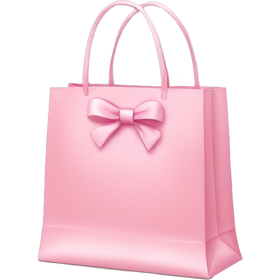 Light pink shopping bag with bow