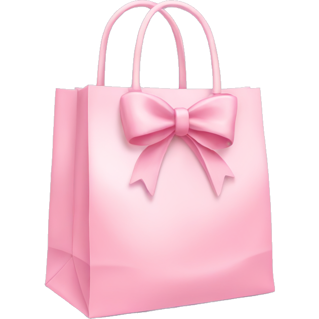 Light pink shopping bag with bow