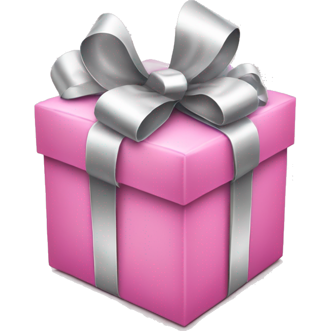 Pink Christmas boxes with silver bow
