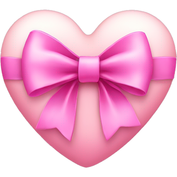 Pink heart with a pink bow on