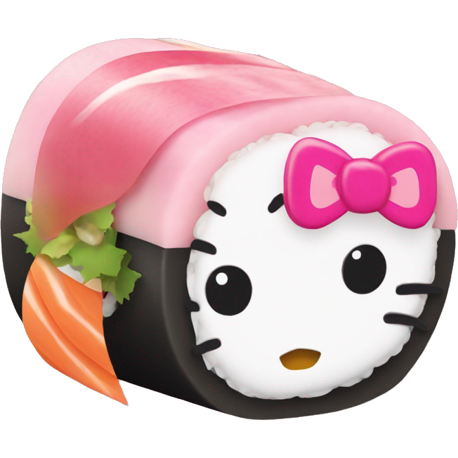 Pink hello Kitty sushi roll