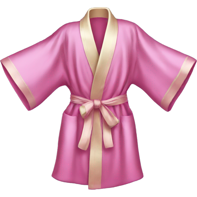Pink silk robe