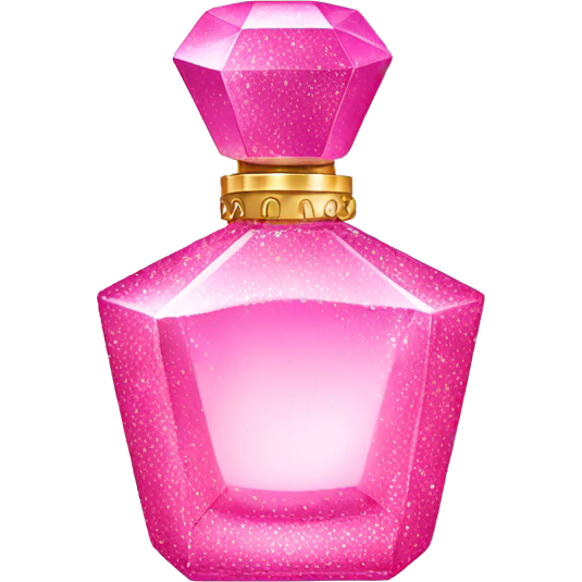 Pink sparkly perfume