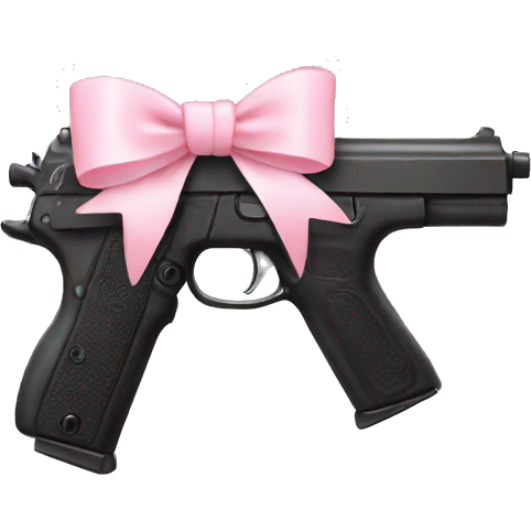 Gun with a light pink bow