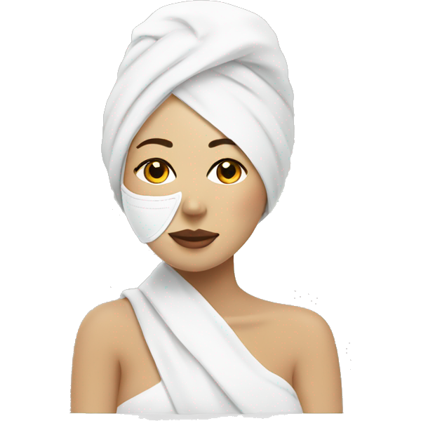 Lady with face mask spa beauty full face relaxing