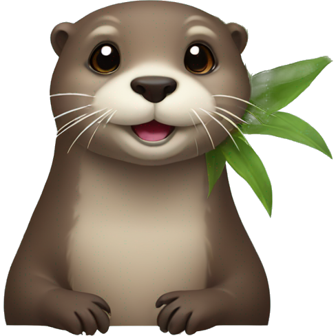 Otter with flower