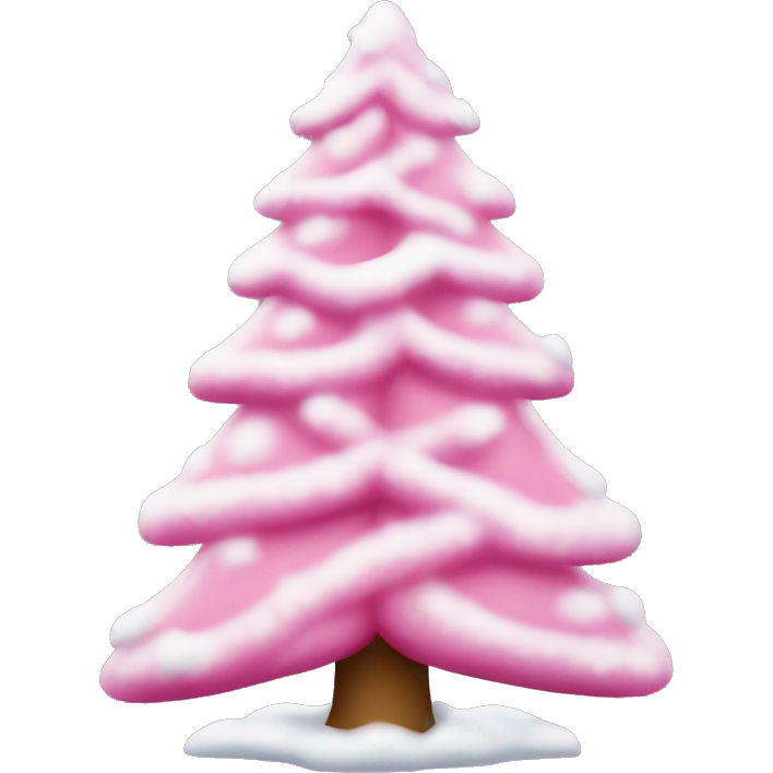 Pink snow Christmas tree