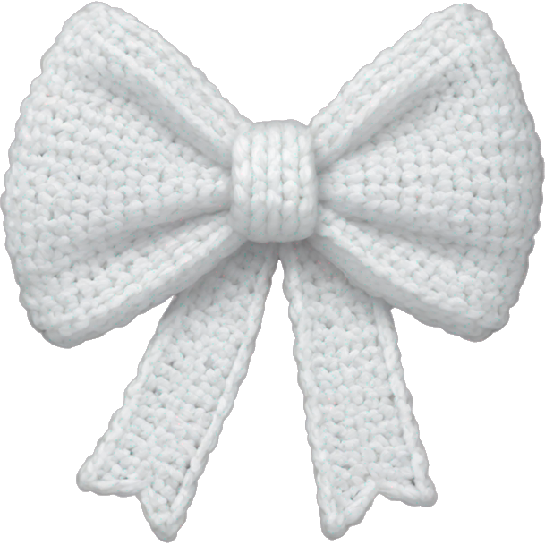 White crochet bow