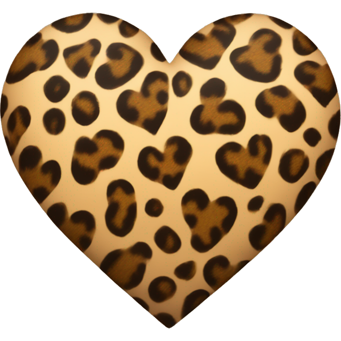 Leopard print heart