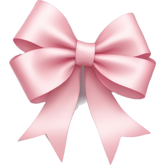 Light pink thin ribbon bow