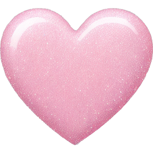 Pastel pink glitter heart