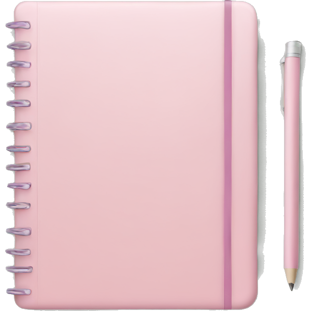 Pastel pink notebook