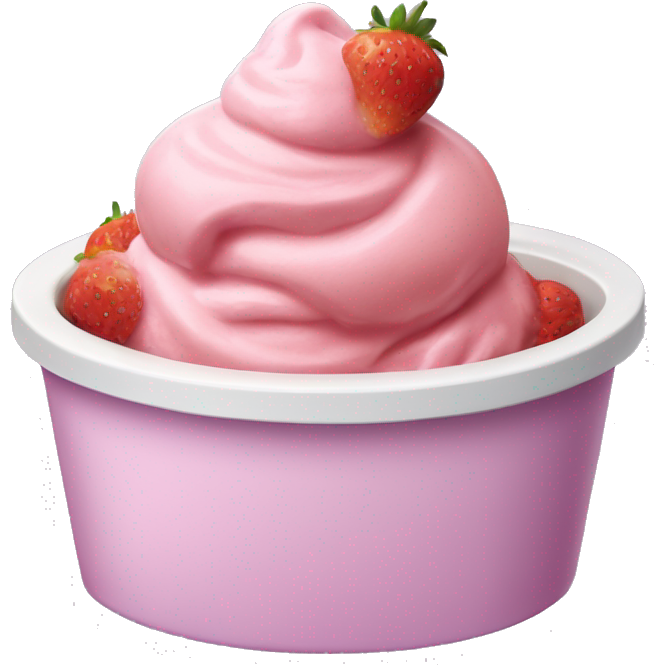 Tub of strawberry ice cream