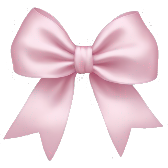 Silk light pink bow