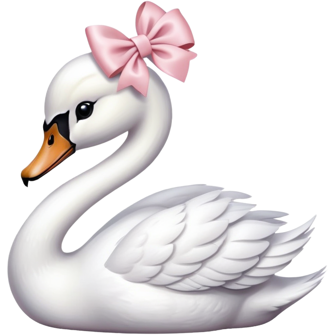 Swan light pink bow