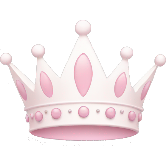 White and pastel pink crown