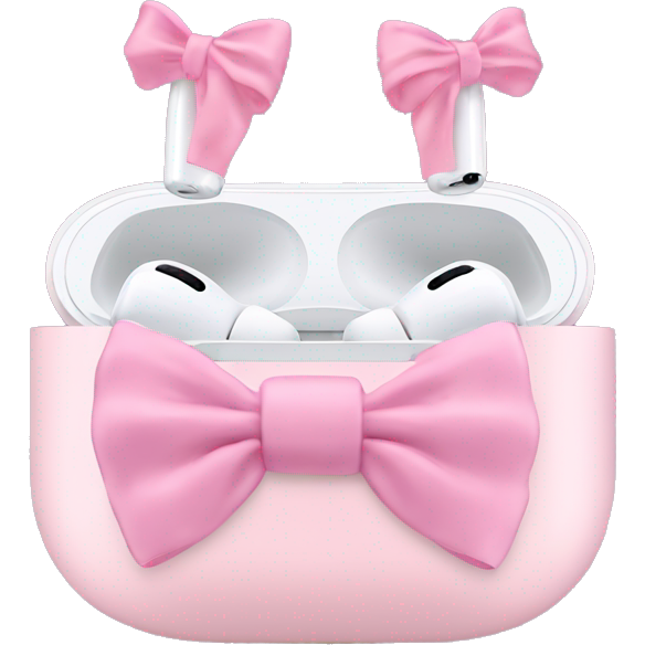 Pink airpods max with bows