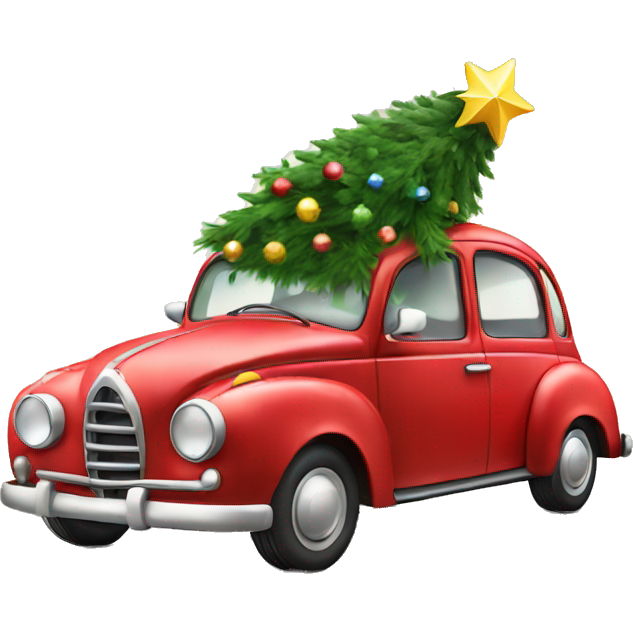 Christmas Car with Christmas Tree