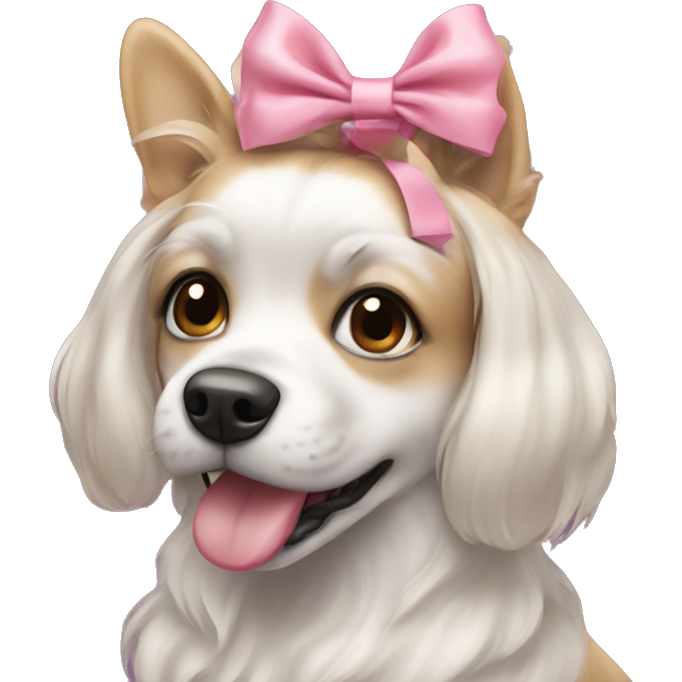 Coquette dog with a bow