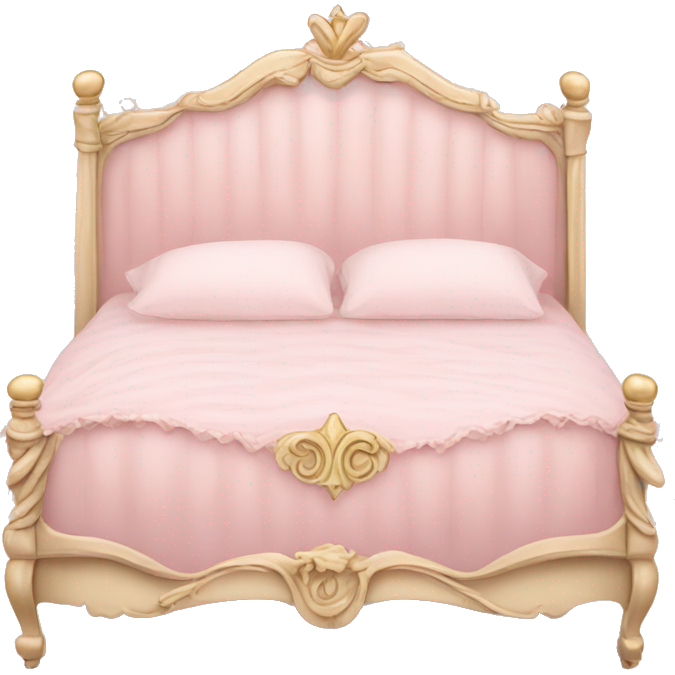 Royal pale pink princess bed